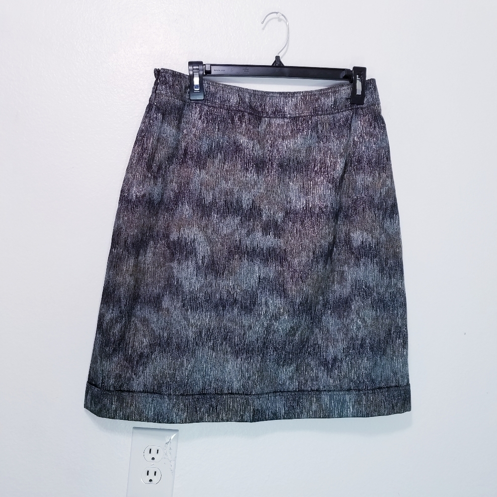 Burberry | Evening‎ Metallic Flare Skirt, size 8 - Picture 6 of 11